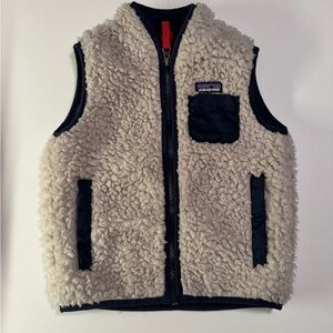 Patagonia Baby Retro-X® Vest in Natural Cream with Navy Trim